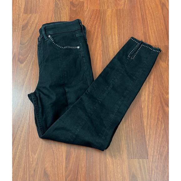 AllSaints Miller Studded Skinny Jeans - Picture 1 of 10